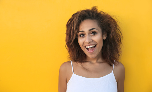 woman smiling